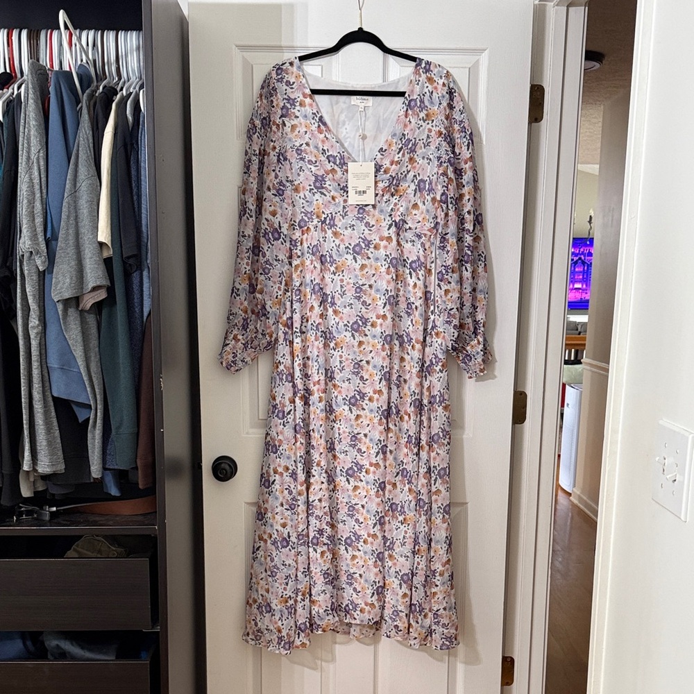Boheme Multicolor Floral Long Sleeve Dress
